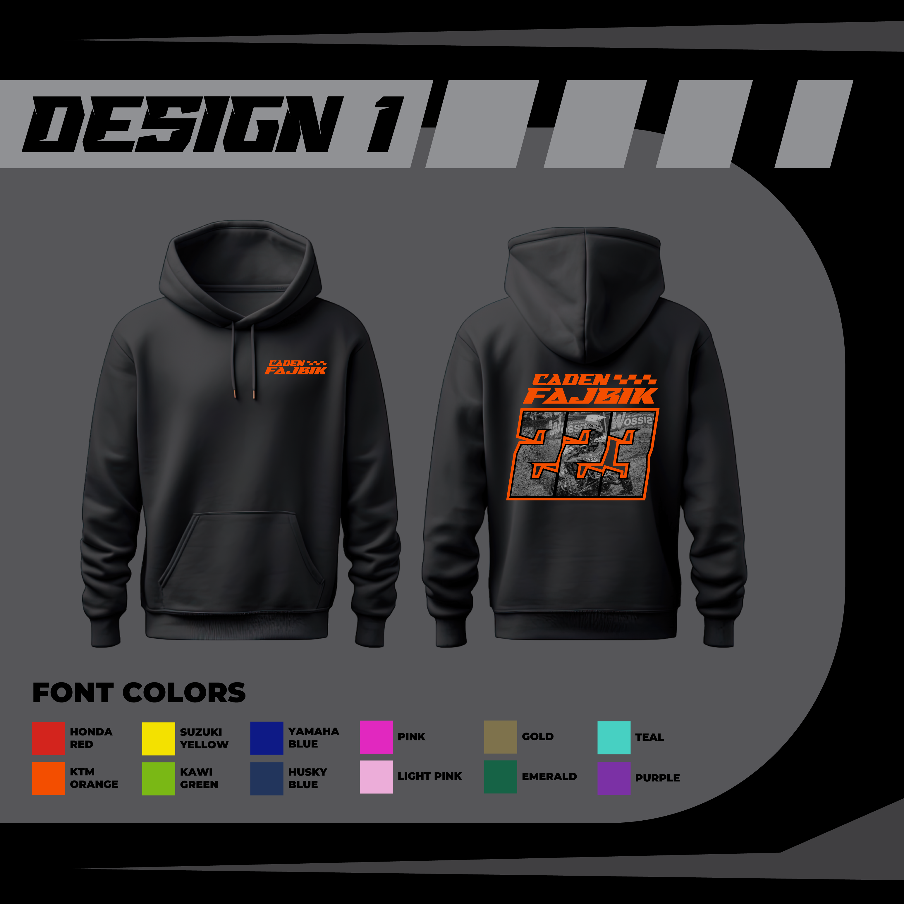 Custom Racing Hoodie- Design 1